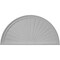 Ekena Millwork 48"W x 24"H x 2"P Half Round Sunburst Pediment PED48X24X02SB - alternate 1